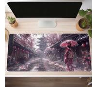 Woman Gaming Mouse Mat Pink Large Mouse Pad 600x300x3mm XXL Mousepad Desk Mat Improved Precision and Speed Rubber Base for Stable Grip on Smooth Surfaces Table Pad PjY13061 4-S