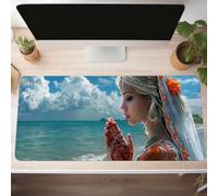 Woman Gaming Mouse Mat Red Large Mouse Pad 120 x 60cm XXL Mousepad Desk Mat Improved Precision and Speed Rubber Base for Stable Grip on Smooth Surfaces Table Pad PjY12987 C-Y