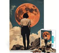 Woman Gazing at Red Planet Jigsaw for Adults 1000 Pieces Think Skill Game High Precision Die Cut Entertaining Challenge for Spare Time (50x75cm)