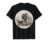 Woman Hiker and Dog Best Friend Nature Mountain Trail Hiking T-Shirt