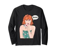 Woman holding four aces Poker Hand Long Sleeve T-Shirt