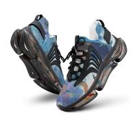 Woman in A Blue Hat Men's Running Shoe Lightweight Sneaker