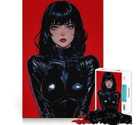 Woman in Black Latex Suit 1000 Piece Jigsaw Brain Skill Game High Precision Die Cut Fascinating Hobby for Idle Moments (38x26cm)