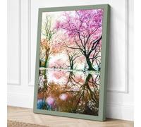 Woman in Blossoms Romantic Canvas Wall Art Print 30x20 Inch