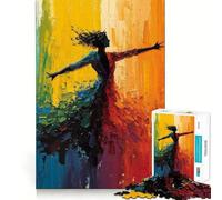 Woman in Motion 1000-piece Jigsaw Puzzles Think Exercise Game Tight Interlock No Gaps Interactive Brain Challenge for Home (50x75cm)