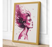 Woman in Motion Modern Canvas Wall Art Print 24x16 Inch (61 x 41 cm)