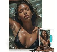 Woman in The Water Adults 1000 Piece Jigsaw Puzzle Think Exercise Game Zero Gap Bonding Activity for Loved Ones (50x75cm)