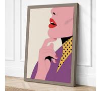 Woman in Thought Modern Canvas Wall Art Print 30x20 Inch (76 x 51 cm)