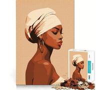 Woman in Turban Jigsaw Puzzle 1000 Piece Focus Boost Fun Advanced Laser Cutting Tech Travel-friendly Brain Game Gift (38x26cm)