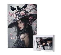 Woman Jigsaw Puzzles for Adults 1000 Piece, Flower Puzzles for Adults Wooden, Funny/Difficult/Impossible/Challenging Decompression Games, As a Birthday for Women and Men ML-1190