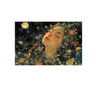Woman Jigsaw Puzzles for Adults 1000, Wooden 1000 Piece Jigsaw Puzzles for Adults Moon, Educational Puzzle Games for The Whole Family Together, Puzzle for Wall Art Home Decor 20 x 30 In LZPT-00764