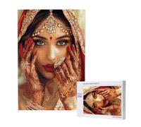 Woman Jigsaw Puzzles for Adults 120, India Puzzles for Adults Wooden, Funny/Difficult/Impossible/Challenging Decompression Games, As a Birthday and Holiday Decor Gift for Women and Men M-1155