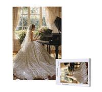 Woman Jigsaw Puzzles for Adults 2000 Piece, Piano Puzzles for Adults Wooden, Funny/Difficult/Impossible/Challenging Decompression Games, As a Birthday for Women and Men ML-1574