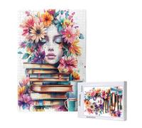 Woman Jigsaw Puzzles for Adults 300 Piece,Book Puzzles for Adults Wooden, Funny/Difficult/Impossible/Challenging Decompression Games, As a Birthday for Women and Men ML-670