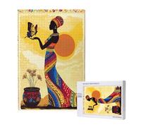 Woman Jigsaw Puzzles for Adults 500, Africa Puzzles for Adults Wooden, Funny/Difficult/Impossible/Challenging Decompression Games, As a Birthday and Holiday Decor Gift for Women and Men M-1126
