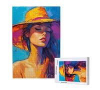 Woman Jigsaw Puzzles for Adults 500 Piece, Abstract Puzzles for Adults Wooden, Funny/Difficult/Impossible/Challenging Decompression Games, As a Birthday for Women and Men ML-182