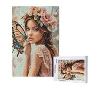 Woman Jigsaw Puzzles for Adults 6000 Butterfly Puzzles for Adults Wooden, Funny/Difficult/Impossible/Challenging Decompression Games, As a Birthday for Women and Men ML-1304