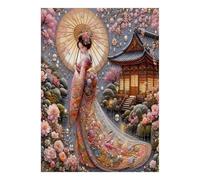 Woman Kimono Garden Jigsaw Puzzle, 1000 Pcs Indoor Adult Game
