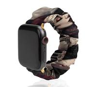 Woman Kissing Skull Dark Scrunchie Watch Bands Soft Elastic Replacement Wristband Compatible with Apple Watch 42mm/44mm