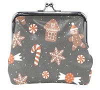 woman leather wallet gingerbread black black kiss closure small change girls christmas black ginger UNITALLA Christmas black ginger UNITALLA, Christmas Black Ginger, UNITALLA, Classic