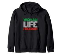 Woman Life Freedom Iran Zan Zendegi Azadi Persian Retro Zip Hoodie