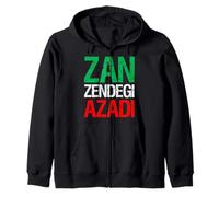 Woman Life Freedom Iran Zan Zendegi Azadi Persian Zip Hoodie