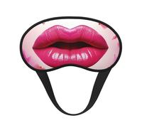 Woman Lips Sleep Mask for Side Sleepers: Blackout Eye Masks for Sleeping - Soft Breathable Soft Eye Shade Cover for Travel - Adjustable Night Blindfold for Men Women Gifts