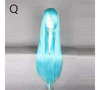 Woman Long Straight Hair 80CM Wigs Heat Resistant Synthetic Anime Cosplay Wig Halloween Carnival Party Women Cosplay Wigs A-P Q
