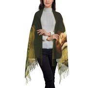 Woman Lying On The Green Sofa I Women Scarf Tassel Scarf Shawl Warm Ladies Fringed Shawl Wraps