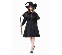 (Woman, M) Kids Adults Halloween Cosplay Costume With Magic Hat Witch Roleplay Wizard Set