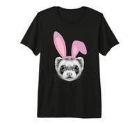 Woman Man Funny Easter Vintage Ferret Bunny Design Ears Premium T-Shirt