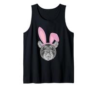 Woman Man Funny Easter Vintage Rat Bunny Design Ears Tank Top