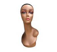 Woman Mannequin Head Model Sturdy Multifunctional 19inch Tall for Barbershop Style A