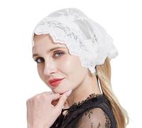 Woman Mantilla Shawl Wedding Church Lace Trim Scarf Soft Floral Scarf Veil Wedding Headwear Mantilla
