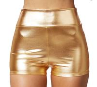 Woman Metallic Shorts Women Mini Shorts Elastane Sexy Shiny Ladies Outfit New