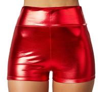Woman Metallic Shorts Women Mini Shorts Elastane Sexy Shiny Ladies Outfit New