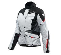 Woman motorcycle jacket Dainese Tempest 3 Lady Dry Light Gray Red Size 48