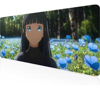 Woman Mouse Mat 1200x600x3mm Large Gaming Mouse Pad Black Keyboard Mat Stitched Edges, Non Slip Rubber Base, Waterproof Soft Cloth, Computer Accessories for Home Office Decor, Gifts PjY3548 9-E