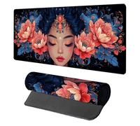 Woman Mouse Mat, Mouse Pad 700x300x3mm, Desk Mat Large, XXL Gaming Mousepad, Desk Accessories Keyboard Pad, Office Accessories Gaming Mousemat, for Computers Laptop Office Large Mousemat, Blue 6-6394