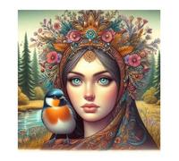 Woman Natural River 90 Piece Jigsaw Puzzles for Adults and Kids, Impossible Puzzle, Jigsaws 90 pieces for adults Gifts, Difficult jigsaw puzzles for The Whole Family