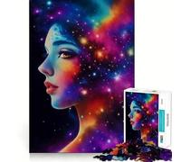 Woman Nebula Face Puzzles for Adults 1000 Pieces Focus Boost Fun Uniform Size Precise Pieces Bonding Activity for Loved Ones (38x26cm)