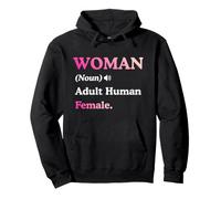 Woman Noun Adult Human Female Definition Feminism Quote Pullover Hoodie