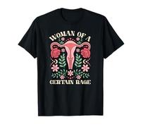 Woman of A Certain Rage Floral Uterus T-Shirt