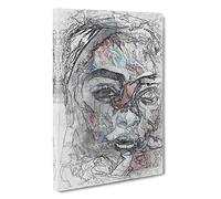 Woman of Colour Canvas Print | Gallery Wrapped 30mm Frame Wall Art | 30x20 inches | Ready to Hang | Abstract Floral Picture | Living Room Bedroom Lounge Office