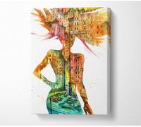 Woman Of The City Canvas Print Wall Art - Medium 20 X 32 Inches
