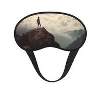 Woman on a Top Mountain Sleep Mask for Side Sleepers: Blackout Eye Masks for Sleeping - Soft Breathable Soft Eye Shade Cover for Travel - Adjustable Night Blindfold for Men Women Gifts