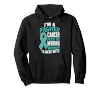 Woman Ovarian Cancer Fighter Pullover Hoodie