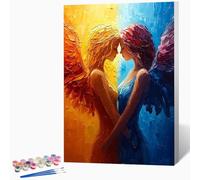 Woman Paint by Numbers for Adults Angel Paint by Numbers Kits, Hobbies for Adults Women, DIY Acrylic Pigment Color Oil Drawing Kits Wall Art for Living Room Decor 40x53 inch (Without Frame) -LKF0799IZ