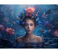 Woman Paint by Numbers for Adults Beginners-Pretty Paint by Numbers Kits on Canvas Without Frame, DIY Acrylic Oil Painting by Number for Adults, Perfect Gifts Women Home Decor 32x40 in n0n0-233