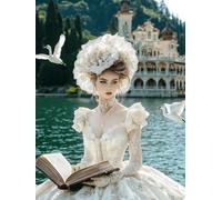 Woman Paint by Numbers for Adults, Elegant Paint by Numbers Crystal Art Christmas, Canvas Kits with Acrylic Paint Brushes, Hobbies for Adults Women Children, Home Wall Decor (Frameless 24x36in) U636